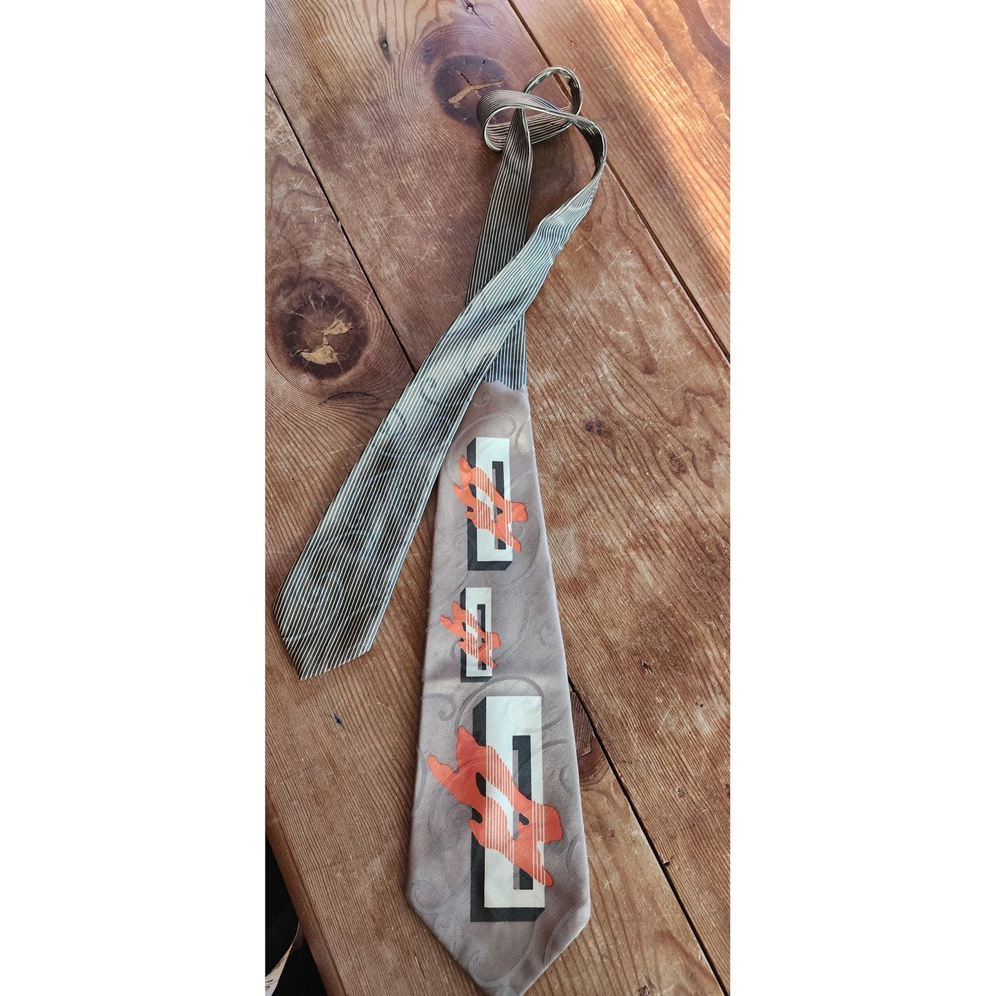 Vintage 40s Mens Tie Modernist  Abstract Print Cutter Cravat Original Kraft's