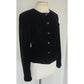 Vintage 80s Black Velvet Blazer Fitted Jacket Maggy London / S