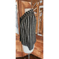 Vintage 60s SYBIL CONNOLLY Mod Cropped Blazer Gray Wool Tweed Black Stripes Large Collar