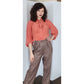 Vintage 80s Jaeger Pants Brown Plaid Wool Pleated Trousers / S