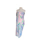 Vintage 70s LEONARD Silk Jersey Shawl Wrap Pastel Floral Print Impressionist