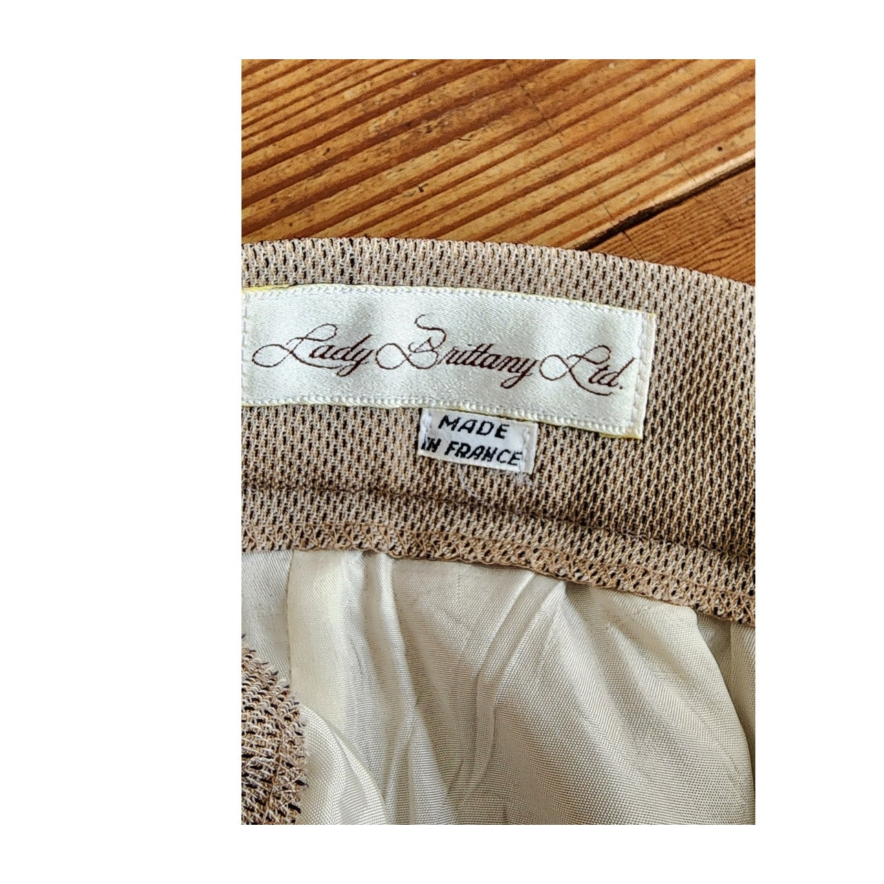 Vintage 80s Beige Pants High Waisted Slacks w/Pleats / S