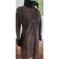 Vintage Cole Haan City Shearling Coat Brown Suede Sheepskin Parka Small