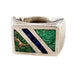 Vintage Mens Ring Inlaid Turquoise Lapis Lazuli Stamped SMM 925 Mexico Size 10.25