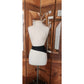 Vintage 1980s Jean Muir Belt Black Fabric Sash Wrap Tie Asymmetrical