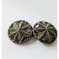 Vintage Military Buttons WWII Era Lieutenant Colonol Insignia Silver Leaf