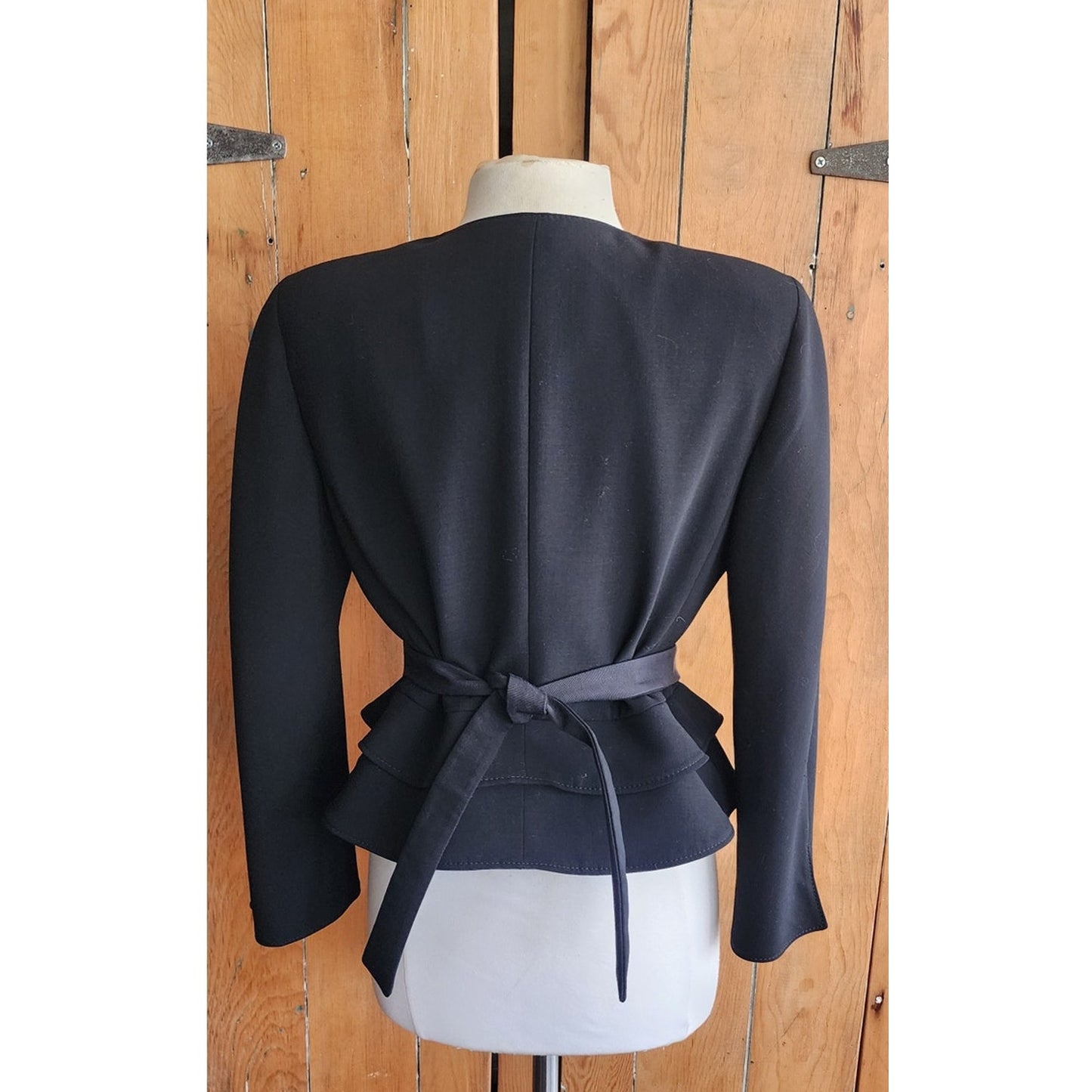 Vintage Armani Black Label Blazer Nipped Waist Sash Tie Belt