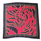 Vintage St John Knit Scarf Silk Print Square Red Black Gold Square