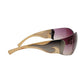 Vintage Prada Chrome Wave Brown Sunglasses Polarized SS 2004 SPR 58F