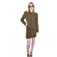 Vintage 90s Monica Bianco Milano Animal Print Skirt Suit Structured Jacket Set Made in Italy
