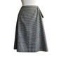 Vintage Dries Van Noten Wool Skirt Houndstooth Pattern w/ Belt Sash / Medium