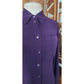 Y2K Prada Silk Blouse Purple Long Sleeve Single Pocket Button Down