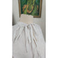 Antique Poet's Blouse / White Cotton Tunic Shirt w/ Embroidered Crochet Lace Sash Tie Neck