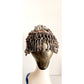 Antique Beaded Headdress Hat Gray Beads One of a Kind Medusa Flapper