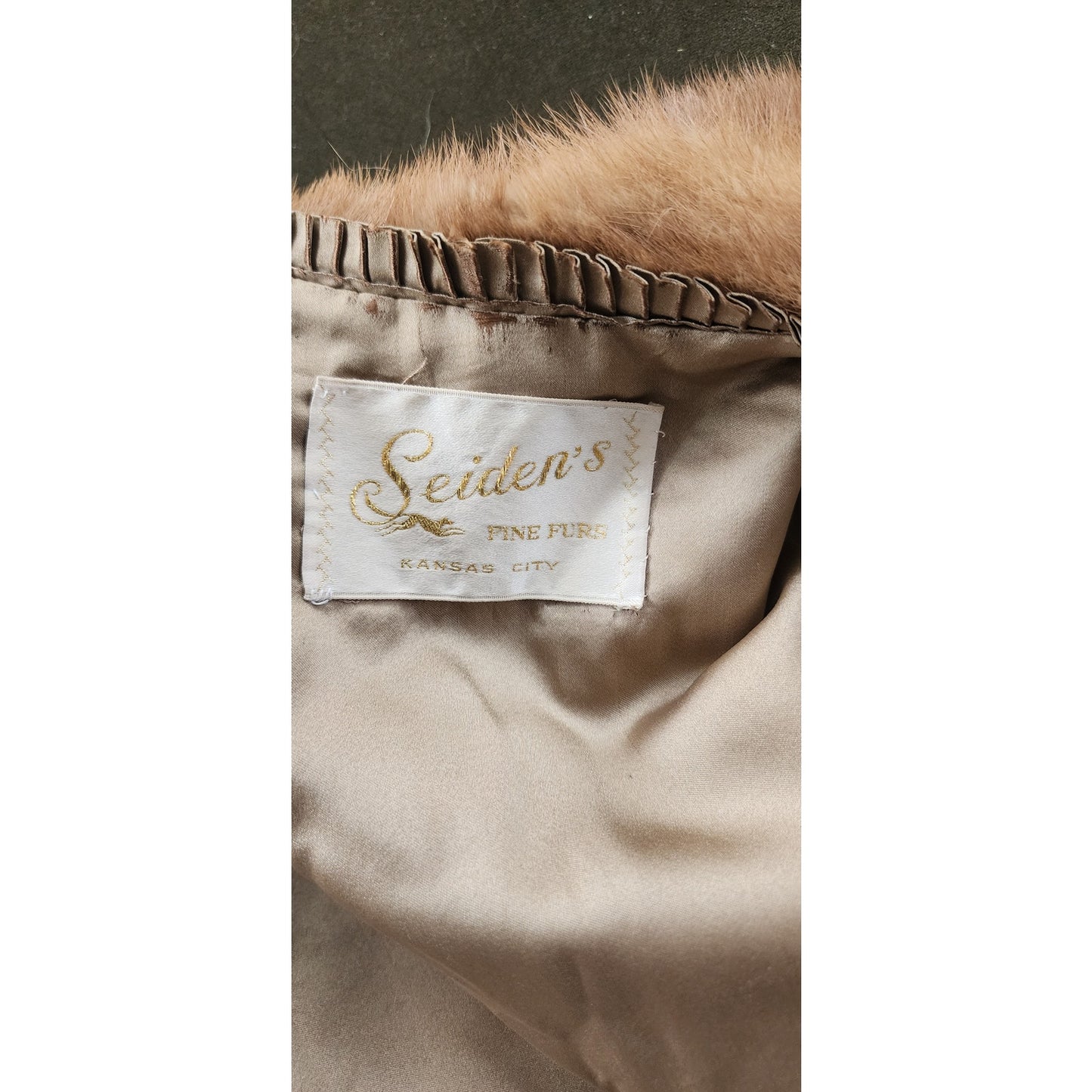 Vintage 50s Brown Mink Fur Shrug Wrap Stole Shawl