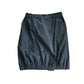 Vintage VUOKKO Finland Skirt Black Cotton Bubble Silhouette Elastic Hem Large Pockets