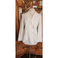 Vintage 2000s Max Mara Blazer Cream Off White Linen Blend Double Breasted