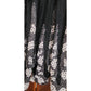 Vintage 1950s Patio Dress Black + White Embroidery Spaghetti Straps / S