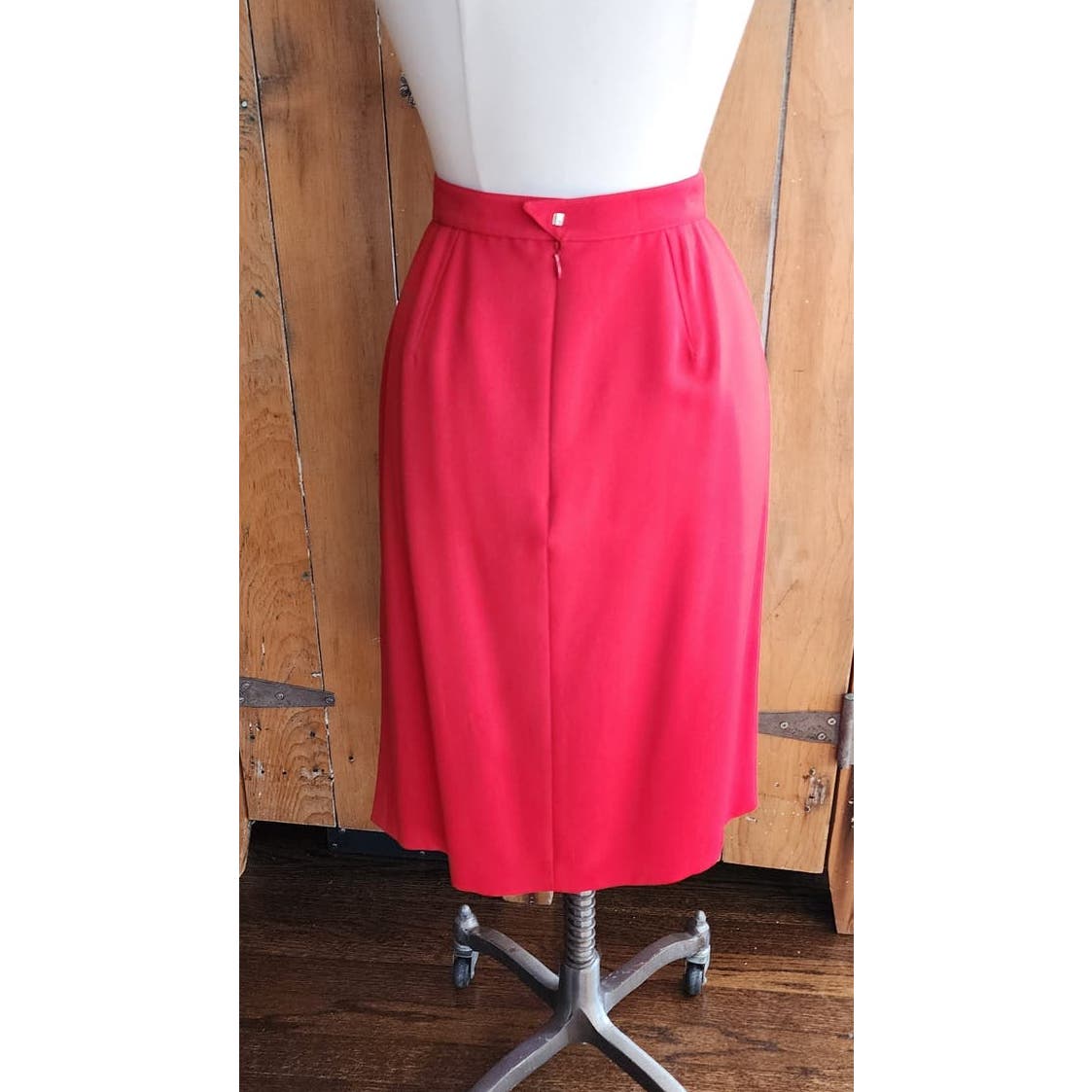 Vintage 90s Thierry Mugler Skirt Red Wool