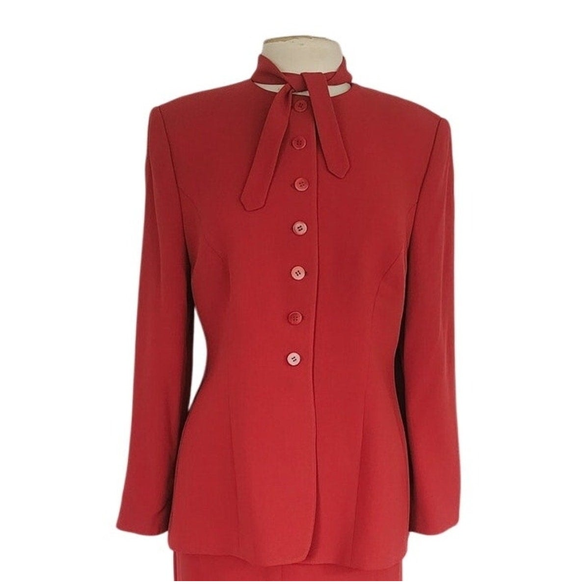 Vintage 90s Armani Black Label Blazer Rust Red Wool IT 50