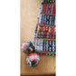 Vintage Folk Costume Apron Skirt Tapestry Weave Style Red Blue Patchwork