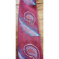 Vintage 1940s Mens Tie Burgundy Red Handpainted Paisley Towncraft