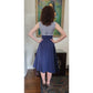 Vintage 1950s Blue Dress Suit Nautical Stripe Cropped Jacket Jerell Jr