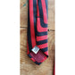Vintage 60s Mens Necktie Wide Labyrinth Print Red Black
