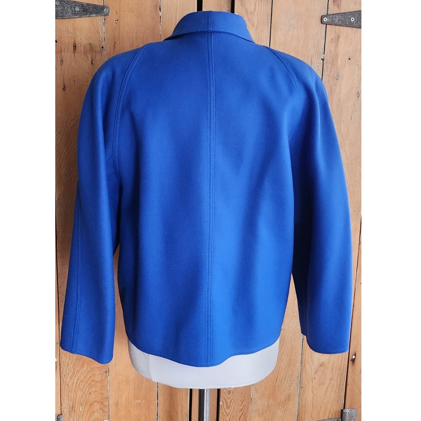 Vintage 1980s Blue Wool Blazer Louis Feraud