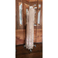 Vintage 1970s Jayna New York Dress Set Knit Crochet Top + Skirt Beige Lace Embroidery