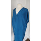 Helmut Lang Tunic Dress Blue Silk V Neck / medium 8