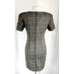 Vintage 90s Plaid Dress Olive Green by My Michelle / M