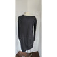 All Saints Sago Sweater Dress Gray Tunic Asymmetrical Hem Cut Out Shoulder