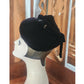 Vintage 1930s Hat Black Velvet Art Deco Modernist Avant Garde Austelle