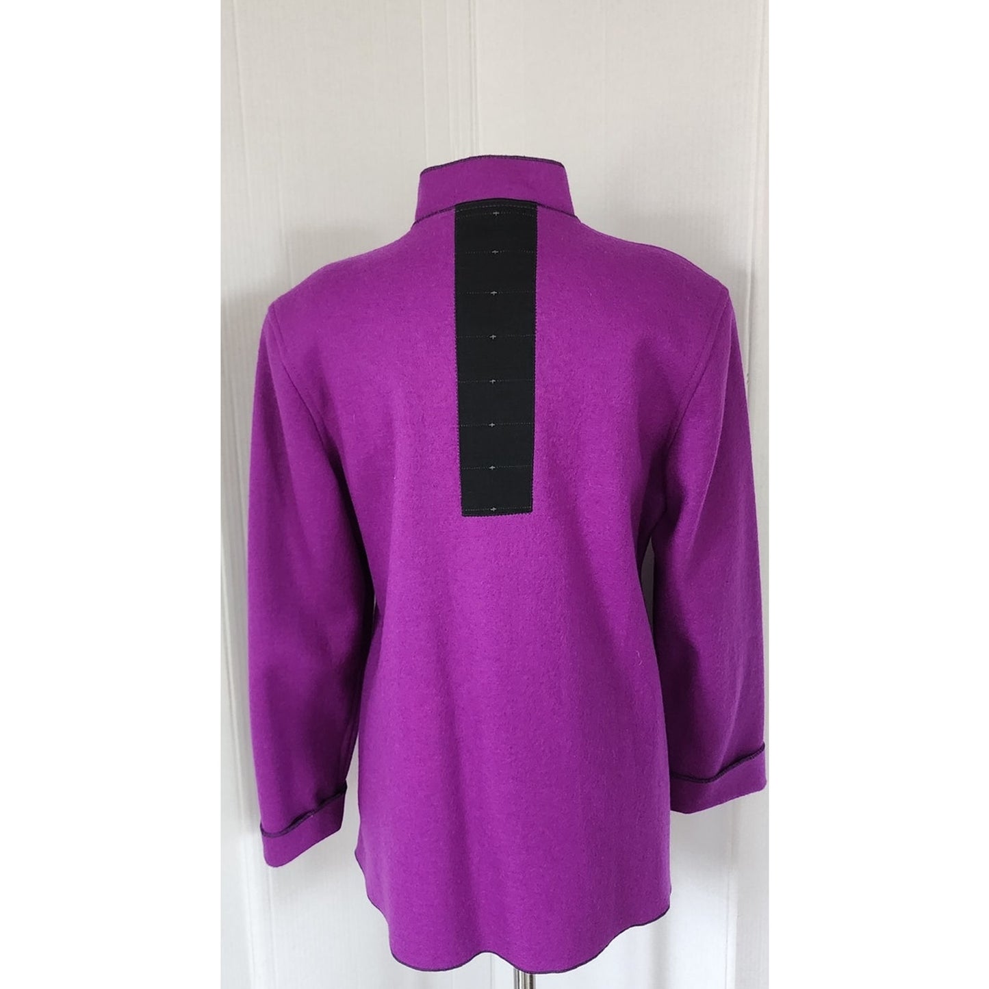 Vintage 80s Gloriah Walsh Jacket Purple Wool Wearable Art