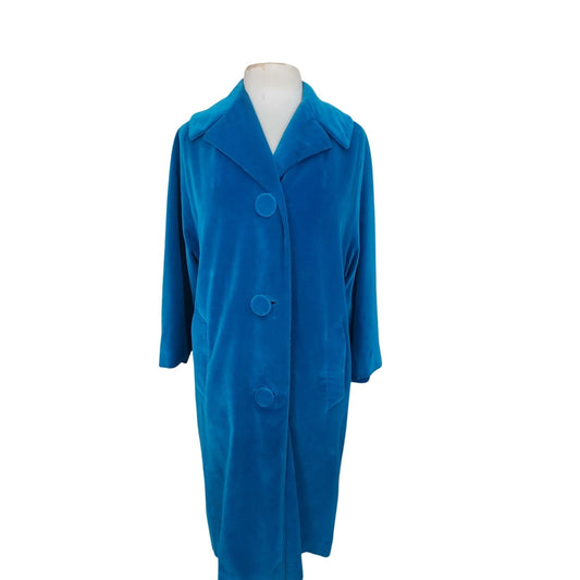 Vintage 1960s Blue Velvet Swing Coat Blue Velvet by Marguerite Rubel San Francisco
