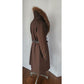 Vintage 70s SILLS A Bonnie Cashin Design Brown Leather Raccoon Fur Coat