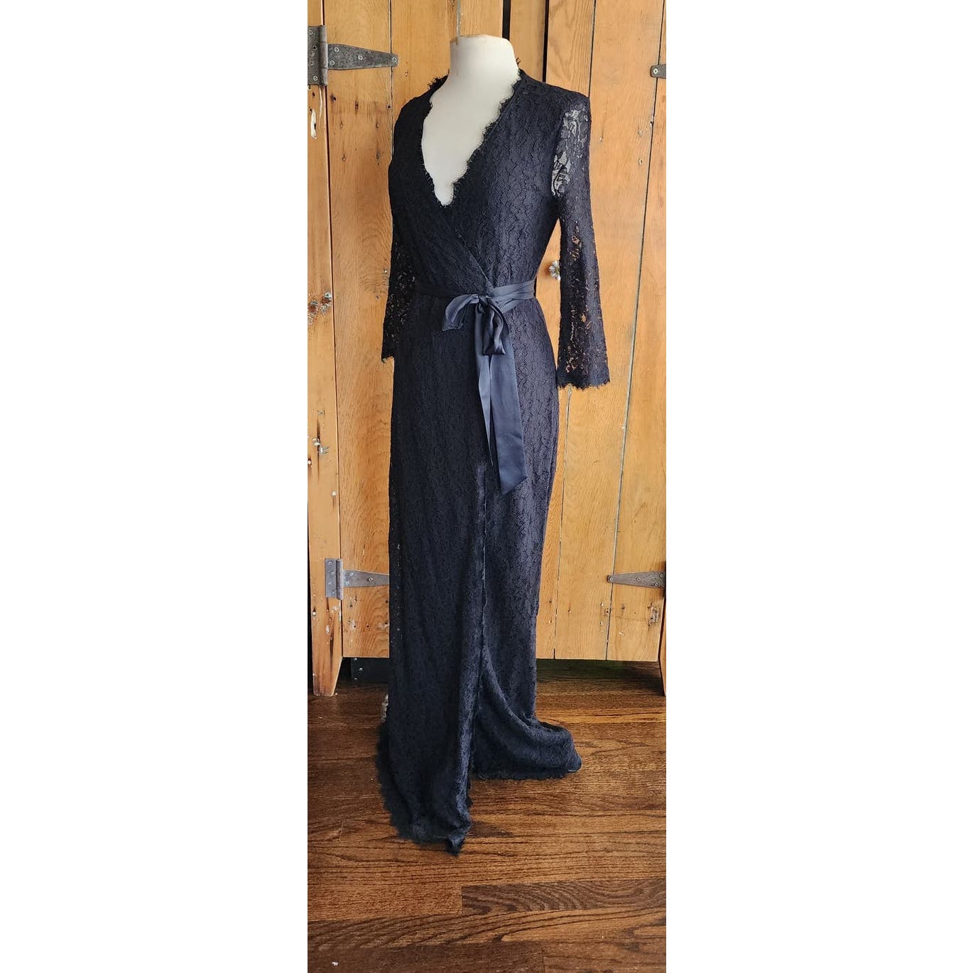 Diane von Furstenberg Julianna Lace Wrap Maxi Dress in Black Diane von Furstenberg Julianna Lace Wrap Maxi Dress in Black