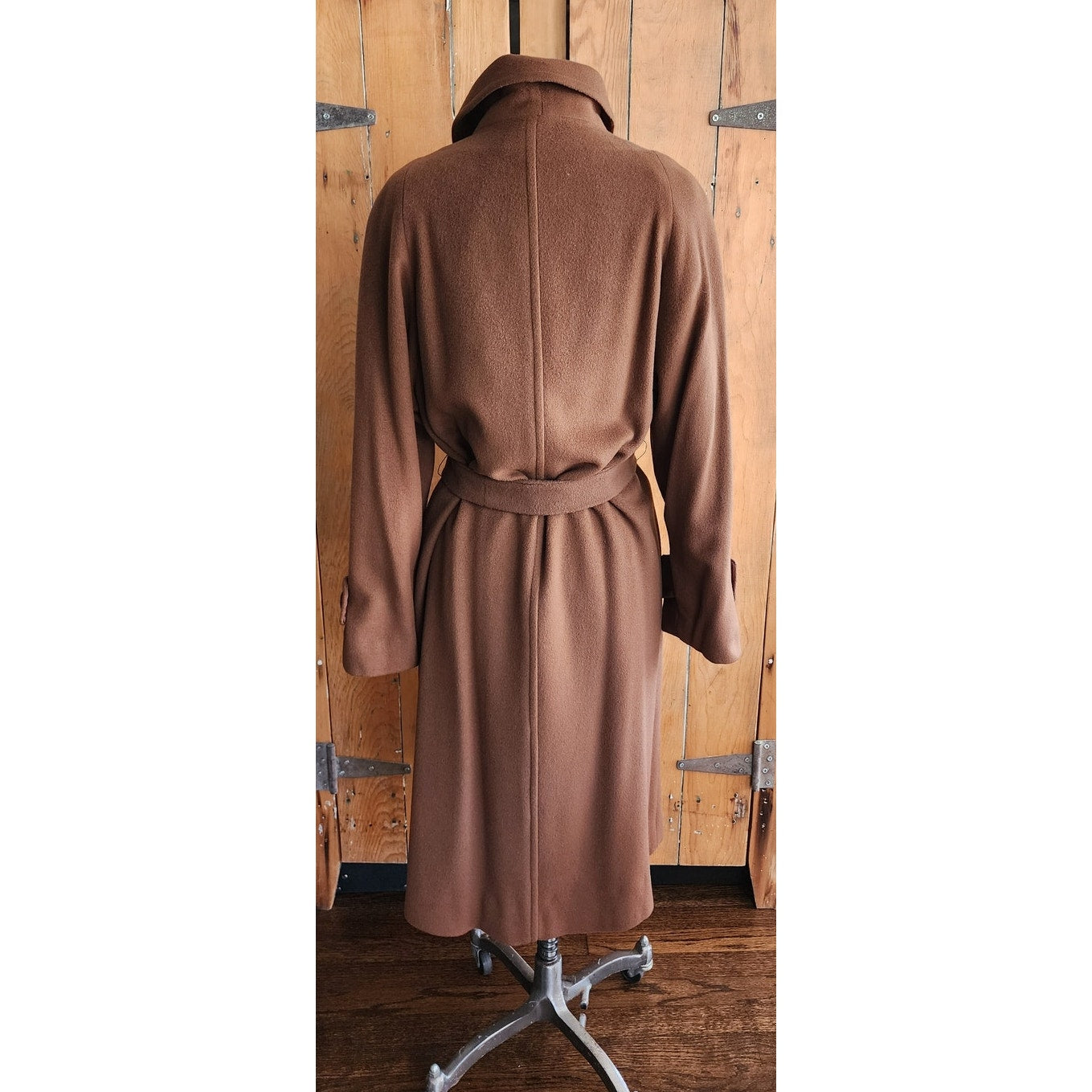 70s Brown Cashmere Coat Belt Tie by Regency for Saks Fifth Avenue