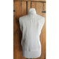 Chanel 2006 White Pleated Blouse Sleeveless Cotton Silk / M