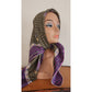 Vintage Bottega Veneta Silk Scarf Green Purple Jewelry Print