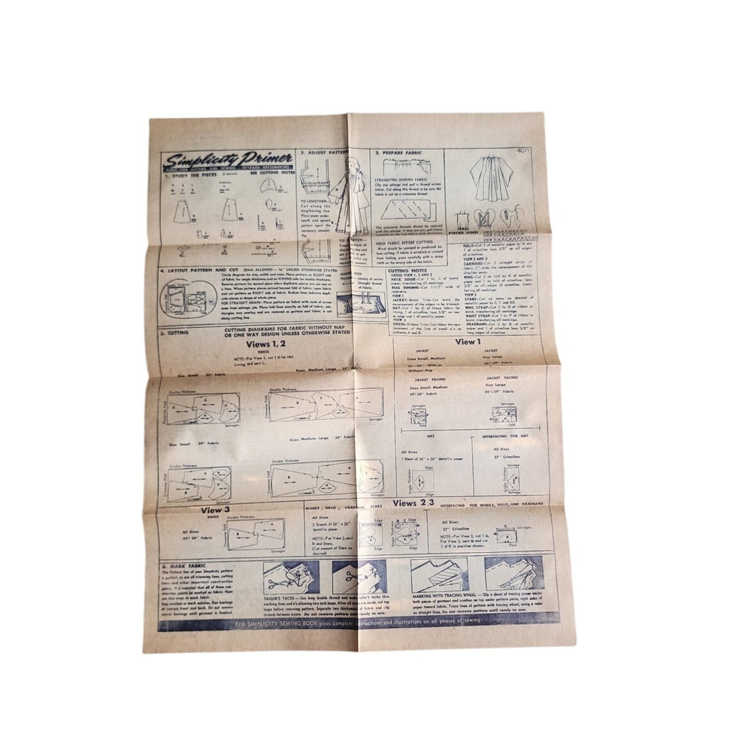 Vintage Sewing Pattern Original 50s Girls Angel Princess Fairy Costume Halloween