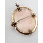 Antique 10K Gold Cameo Pendant Pin Edwardian Lady in Profile