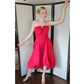 Vintage 80s Red Party Dress Strapless w/Bow by Climax