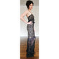 SELF PORTRAIT Evening Dress Aaliyah Organza Ruffled Black Guipure Lace Gown Spaghetti Straps