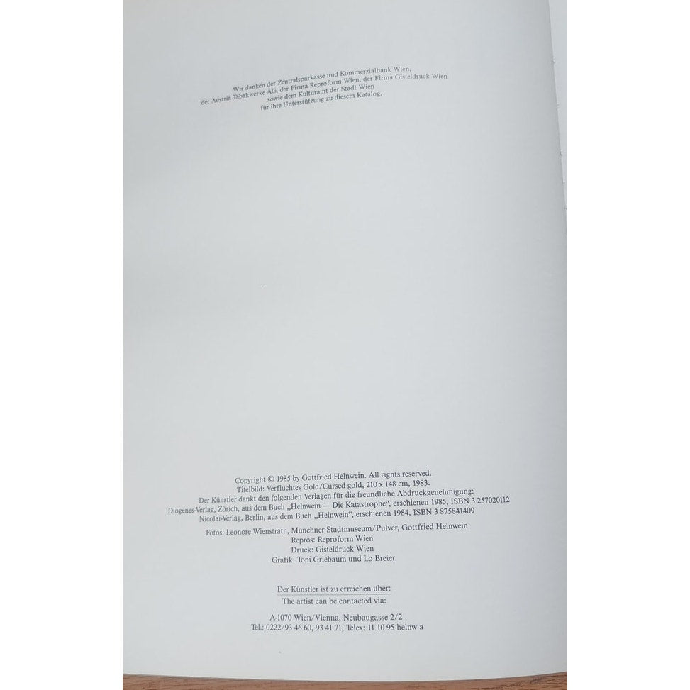 Gottfried Helnwein Signed 1985 Albertina Museum Exhibition Catalog with Artist Inscription to Soviet Émigré Boris Sheynes | Cold War Artist Correspondence Archive | Museum Provenance