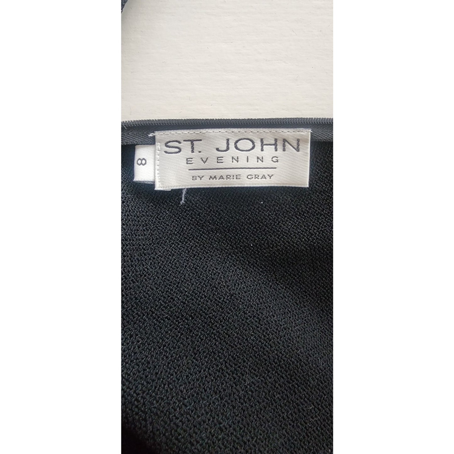 Vintage 1990s St John Knit Evening Skirt Long Black Santa Knit / Med