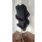 Vintage Sable Fur Lined Wrap in Black Wool