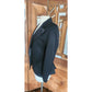 Vintage 90s CLAUDE BERT Black Blazer Tuxedo Tailcoat Fishtail Jacket Satin Lapel