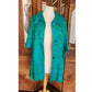Vintage 60s Swing Coat Short Cape Style Jacket Blue Floral Brocade